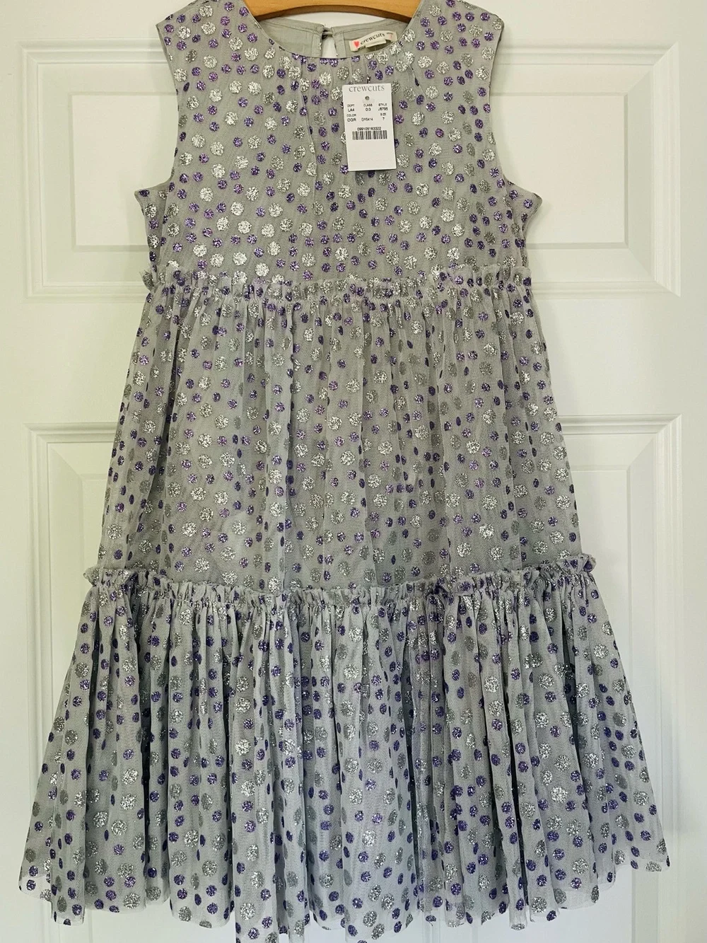 NWT Crewcuts glitter sparkle polka dot dress - 7